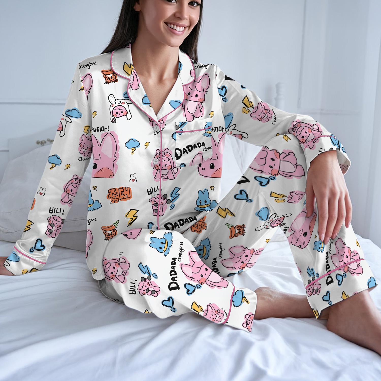 Custom Stray Kids Pajamas Set, Skzoo Sleepwear, Kpop Pjs, Bang