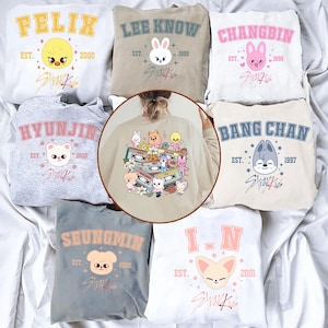 Cute Stray Kids Member 2 Sideds Sweatshirt, Stray Kids Europe Shirt, Bang Chan, Han, Felix, Hyunjin, Changbin, In, SKZ World Tour 2025 Shirt