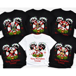 Camiseta personalizada Disney Christmas Very Merrytime Cruises 2025, camiseta navideña de Mickey y sus amigos, Disney Wish Fantasy Magic Wonder 2025