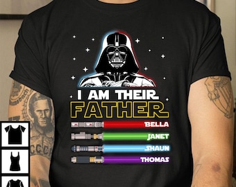 Camiseta "Soy su padre", sudadera Disney Star Wars para papá, Día del Padre, sables de luz, sudadera con capucha de Darth Vader, camiseta personalizada de Star Wars para papá