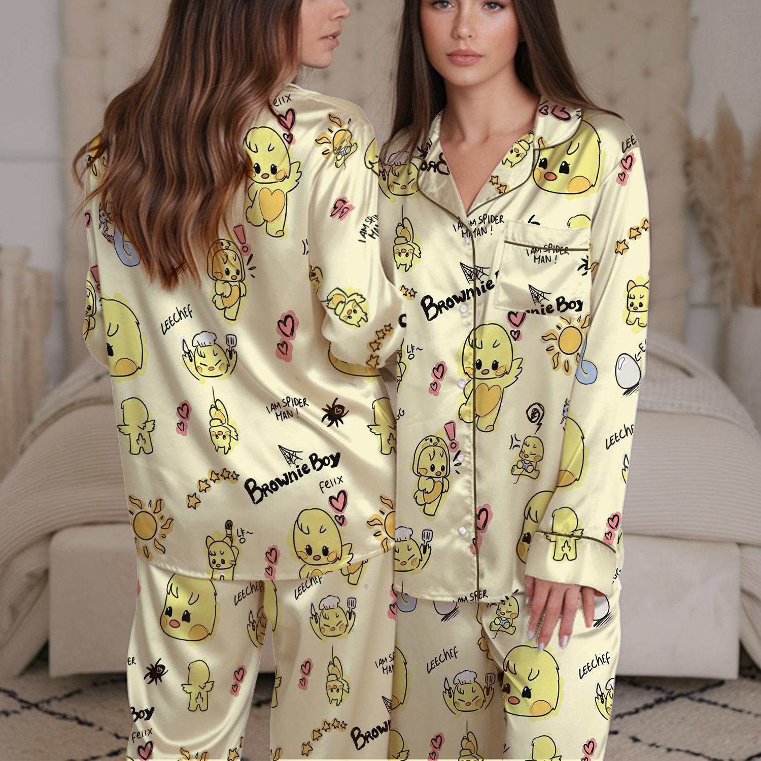 Custom Stray Kids Pajamas Set, Skzoo Sleepwear, Kpop Pjs, Bang