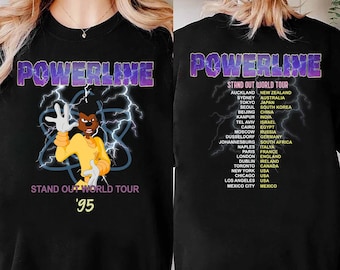 Disney Powerline Goofy Film Sweatshirts, Powerline Stand Out World Tour 95 Shirt, Disney Ein Goofy Film Shirt, Disney Geburtstagsgeschenk für Kinder