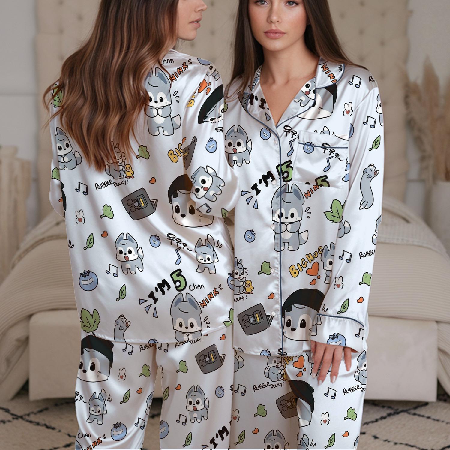 Skzcode Pajamas Custom Stray Kids Pajamas Set, Skzoo Sleepwear, Kpop Pjs, Bang Chan ...