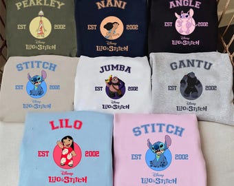 Disney Lilo and Stitch Characters Group Shirt, Stitch New Movie Shirt, Disney Pleakley Angel Shirt, Disneyland Family Vacation 2025 Shirt