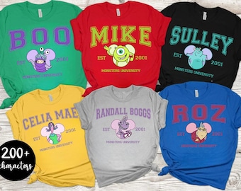 Disney Monsters Shirt, Monsters University Shirt, Sulley Mike Boo Roz Randall Celia T-Shirt, Disneyworld Matching Tee, Monsters Family Shirt