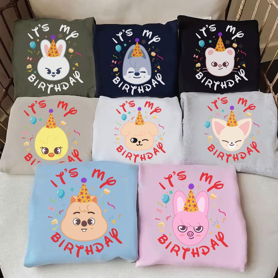 SKZOO Birthday Shirt, Stray Kids Birthday Boy Girl Tee, Kpop Group