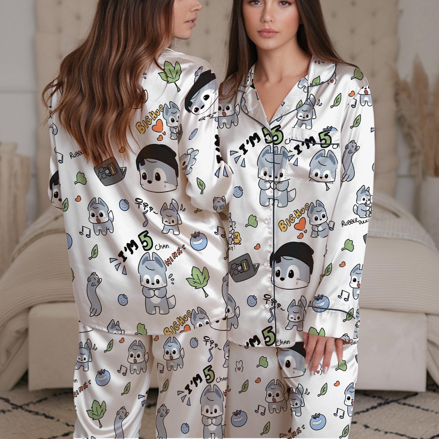Skzcode Pajamas Custom Stray Kids Pajamas Set, Skzoo Sleepwear, Kpop Pjs, Bang Chan ...