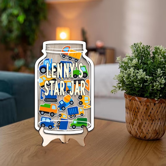 Bocal Recompense Enfant Pot De Récompenses étoiles, Tableaux De Récompenses Pour Le Tableau Propreté Enfant