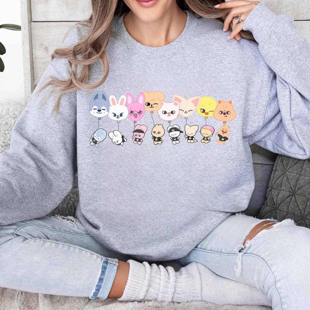 Cute Stray Kids Balloons Shirt, SKZOO Chibi Characters Shirt
