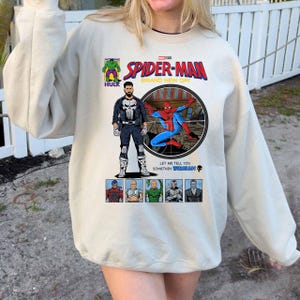 Spider-Man Brand New Day Shirt, Vintage 90s Bootleg Graphic Tee, Funny Marvel Meme T-Shirt, Retro Punisher Unisex Clothing Gift, Marvel Team image 6