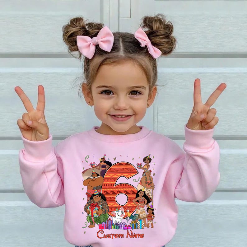 Moana Birthday Shirt, Custom Moana Birthday Sweater, Personalized Maui Birthday Tee, Moana Theme Birthday Party Outfits, Disney Family Shirt image 9