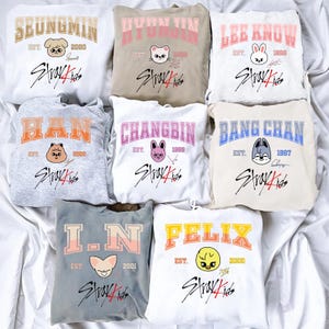Stray Kids Member Group Sweatshirt, Kpop World Tour 2025 Hoodie, Stray Kids SKZOO Sweatshirt, Stray Kids Europe Shirt, Bang Chan Felix Han