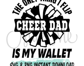 Cheer Dad SVG | Funny Pom Pom Design (Digital Download)