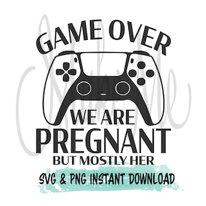 Gamer Themed Pregnancy Reveal SVG | Arquivo de corte de anúncio de gravidez | Downloads digitais de jogadores | Arquivos de corte de jogadores | Revelação de gravidez PNG