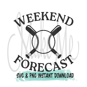 Svg de béisbol / Svg de softbol / Pronóstico de fin de semana / Svg para amantes del béisbol / Svg para amantes del softbol / Svg de softbol / PNG de béisbol