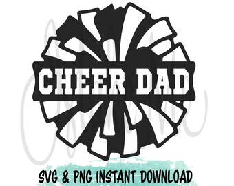 Cheer Dad SVG | Pom Pom Design (Instant Download)