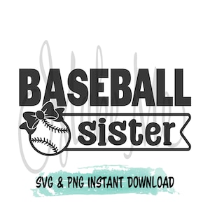Baseball soeur SVG | Soeur Baseball SVG | Chemise Baseball Sister png | Svg famille baseball