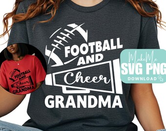 Football and Cheer Grandma Instant Download | Cheer SVG PNG | Football svg png | Grandma of Both