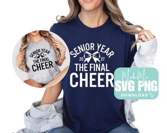 Senior Cheer SVG | Class of 2027 Final Year Bow (Digital Download)