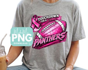 Breast Cancer Awareness Panthers Wear Pink PNG (Digital Download)