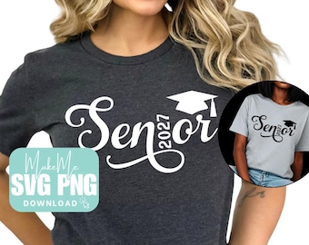 Classy Senior png | Cursive | Senior Class of 2027 SVG | Graduation Design (Digital Download)