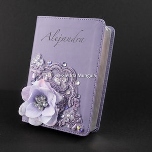 Small Lavender KJV Bible for Birthday, Sweet 16, Quinceanera, Personalized