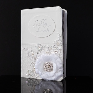 White Personalized bible for wedding, quinceanera or sweet 16