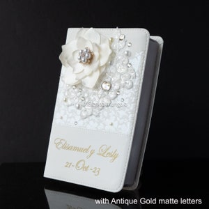 Biblia de boda cristiana Reina Valera en Español - personalizada - RVR 1960
