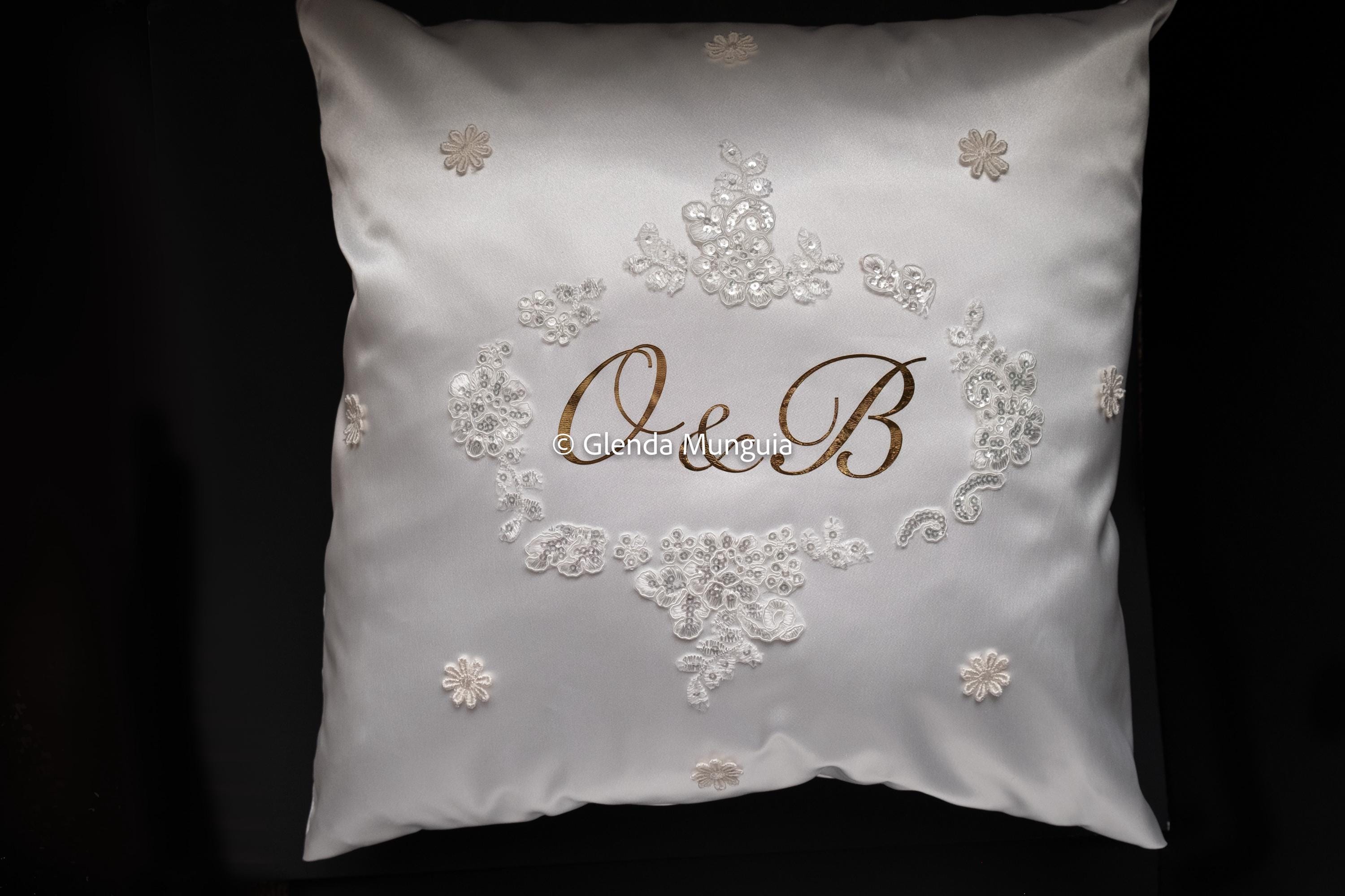 Personalized kneeling pillow set (2) for Wedding
