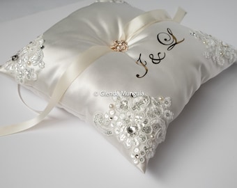 Personalized (with initials) Wedding Rings pillow