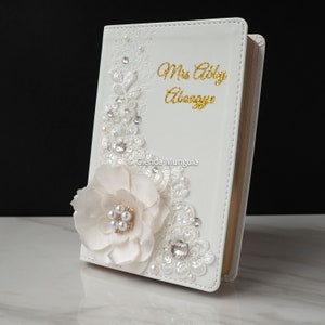KJV Small Wedding bible personalized optional White bridal bible image 8