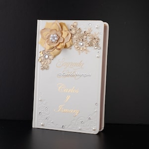 Large Spanish catholic bible Personalized bible for birthday, quinceanera or sweet 16