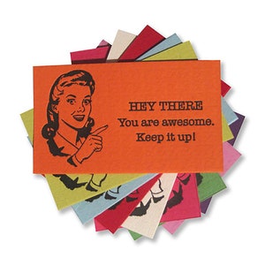 Bedankkaarten boekdruk, geweldig gedaan, You Are Awesome-kaarten, kousvuller, nieuwigheidscadeau, uitdelen, bijlagekaarten, bedankt voor je hulp