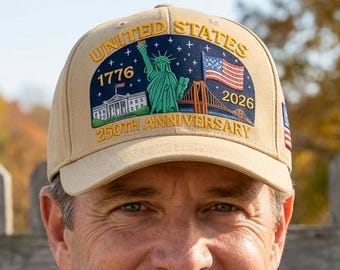 A commemorative cap for the 250th anniversary of the founding of the United States,suitable for both men and women,a great gift for veterans