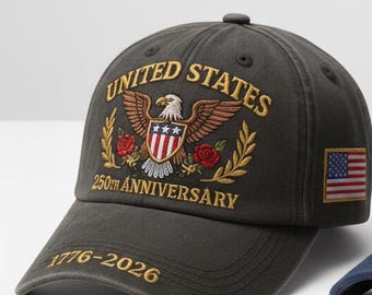American style baseball cap,United States 250th Anniversary Cap,250 Anniversary Usa Hat,1776 - 2026 Hat