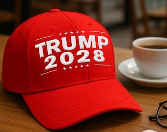 Boné bordado Trump 2028 O boné Trump 2028 é ajustável Chapéu MAGA Faça a América Grande Novamente Chapéu de Apoio Político Boné de Apoio Trump