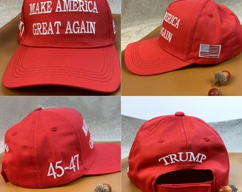 Blackout MAGA Hat 2024 | Make America Great Again 45-47 | Flexfit Cap | Elon Musk Trump Rally Hat