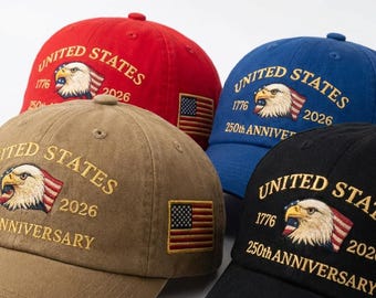 American Bald Eagle Cap, 250th Anniversary Cap, Baseball Cap