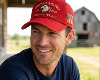Red eagle hat, American hat, 250th anniversary hat