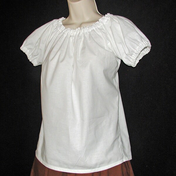 White Peasant Blouse Etsy
