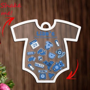 Personalized Baby‘s First Christmas Ornament Svg, Christmas Ornament Svg, Shake Babies Ornament SVG, Christmas Gifts ,Glowforge SVG Files