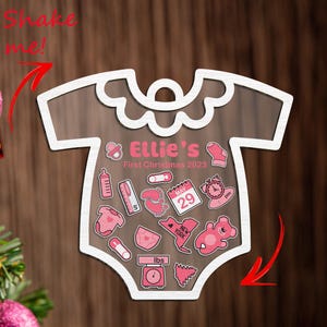 Personalized Baby‘s First Christmas Ornament Svg,Shake Babies Ornament SVG, Christmas Ornament Svg,Christmas Gifts ,Glowforge SVG Files