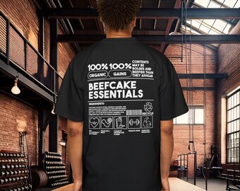 Camiseta gruesa Beefcake Essentials, camiseta sin mangas para hombre, camiseta de gimnasio Body Positivity, ropa de entrenamiento de fuerza, camiseta de fitness Self-Love