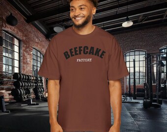 Camiseta cómoda extragrande de Beefcake Factory: perfecta para levantamiento de pesas y culturismo