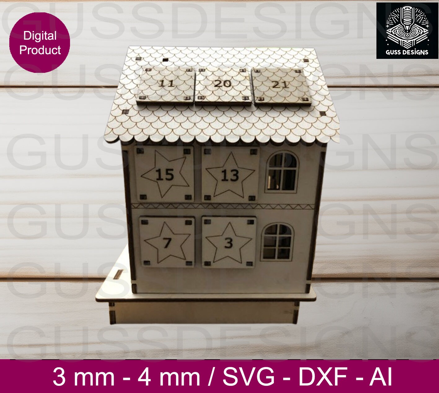 Advent Calendar Svg Dxf Ai - Etsy