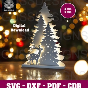 Decoration de Noel - lampe de noel - svg dxf cdr pdf
