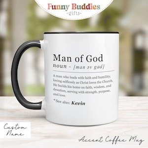 Man of God Definition Mug, Christian Gift, Inspirational Coffee Cup