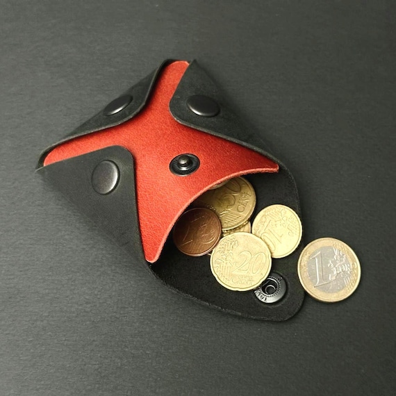 Leather Coin Purse Pattern, Leather Template Pdf, Coin Pocket