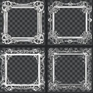 Line Picture Frame V3 , Digital frames clipart, Doodle Frames Clipart, Hand drawn frames, Border clipart, Commercial Use, Digital Download
