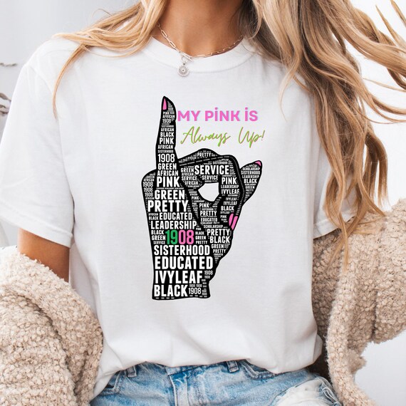 Womens Aka Shirt, Sorority Shirt, Alpha Kappa A, Pink And Green Womens Aka Shirt, Sorority Shirt, Alpha Kappa A, Pink And Green